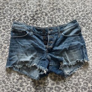 Lucky Brand Blue Jean Shorts Distressed Frayed Hem
